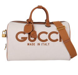 Medium Duffle, Canvas, Beige, 498879, S/L/K/CL/LT, 3*